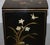 Vintage Chinese Chinoiserie TV Media Stand in Black Lacquered Paint with Bird & Flowers For Sale - Image 16 of 18