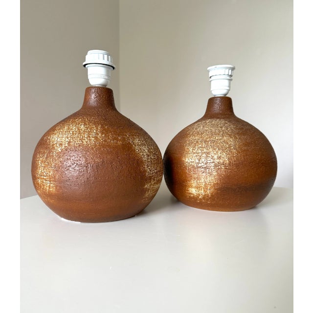 Big couple – set of two table lamps / lamp foots, designed by Søholm Stentøj Danmark in the 1970s Model 3063-3. This model...