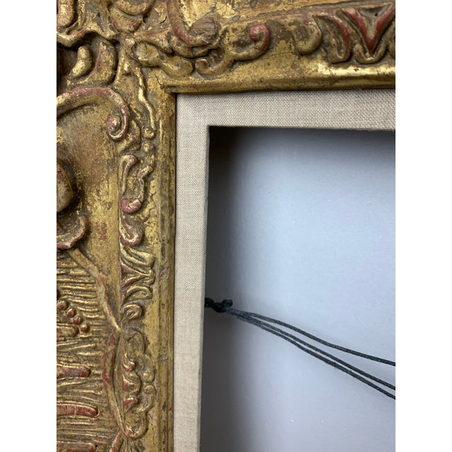 Wood Antique Gold Ornate Rococo Style Hand Carved Wood Frame. For Sale - Image 7 of 8