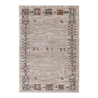Pasargad DC Beige Color Fine Hand Knotted Gabbeh Rug For Sale