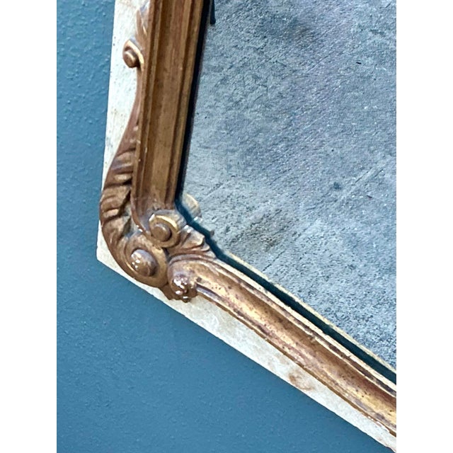Vintage Gilt Tipped Trumeau Mirror For Sale - Image 10 of 12