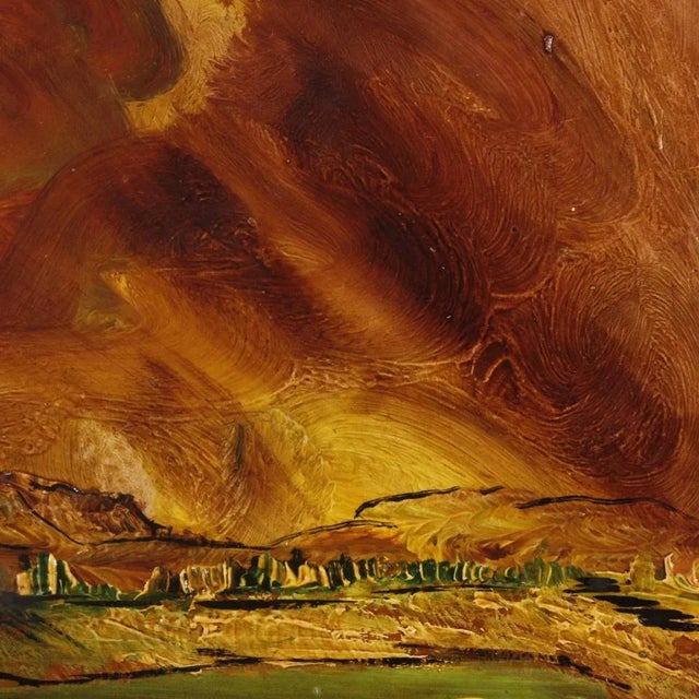 Italian Artist, Impressionist Style Landscape, 1970, Mixed Media on Cardboard, Framed For Sale - Image 8 of 13