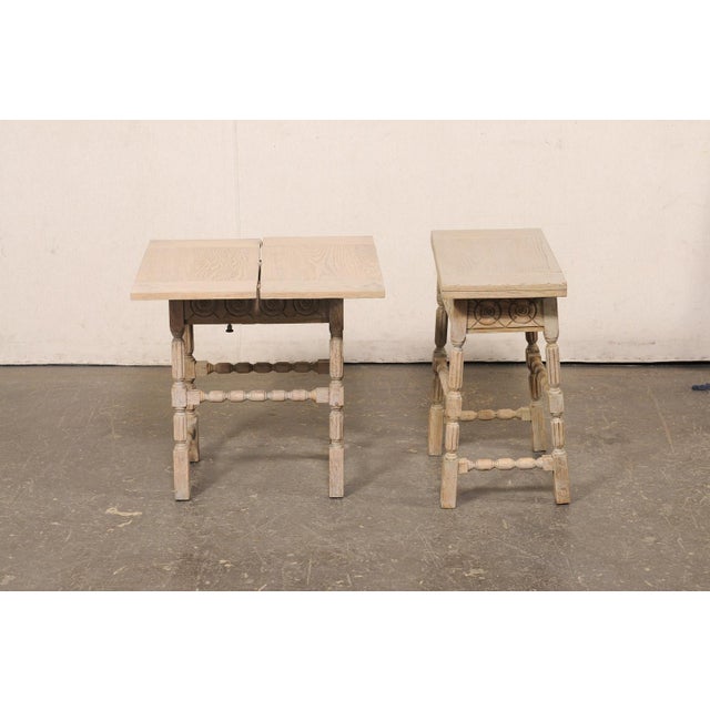 French Antique End Tables W/ Expandable Top For Sale - Image 11 of 14