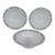 Mid 20th Century Anchor Hocking Fire King 927 Glass Bowls 3pc Set Ludwig and Kibbey Pattern For Sale