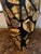 Black Vintage English Planter Jardiniere Urn Shell Decoupage Black Tole Coastal Décor For Sale - Image 8 of 17