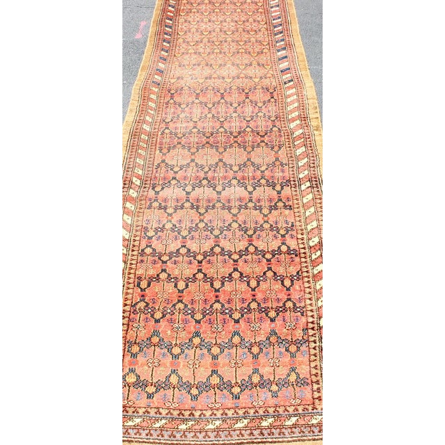 Early 20th Century Antique Persian Malayer Runner With Soft Blue and Apricot 3'3 X 13'3 For Sale - Image 5 of 15