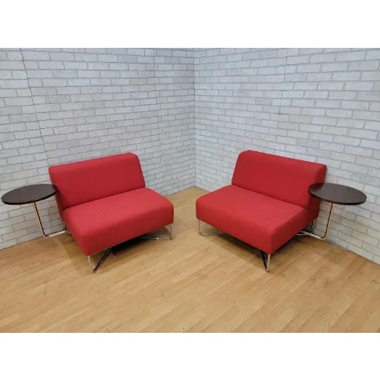 Wood Mid Century Modern Modular Lounge Chair With Movable Side Table by Bernhardt Designs For Sale - Image 7 of 11