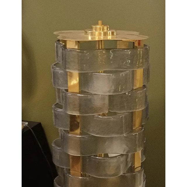 Aqua Mid-Century Italian Floor Lamp in Murano Art Glass, 1950 For Sale - Image 8 of 10