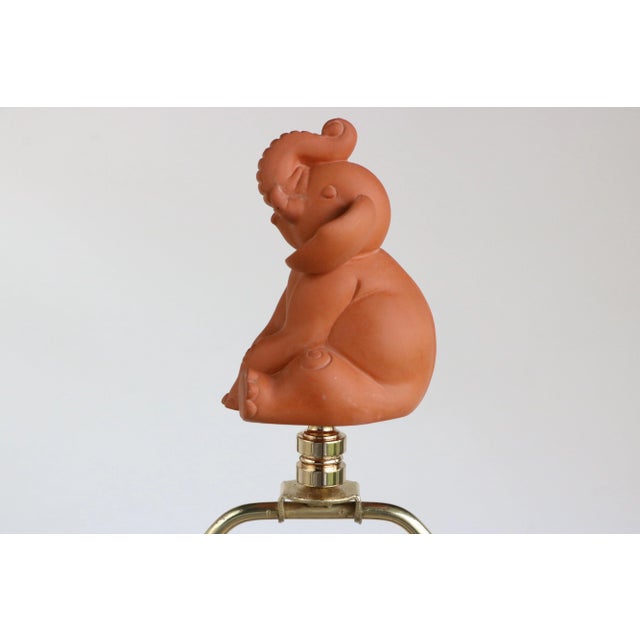 Terracotta Elephant Lamp Finial For Sale - Image 4 of 10
