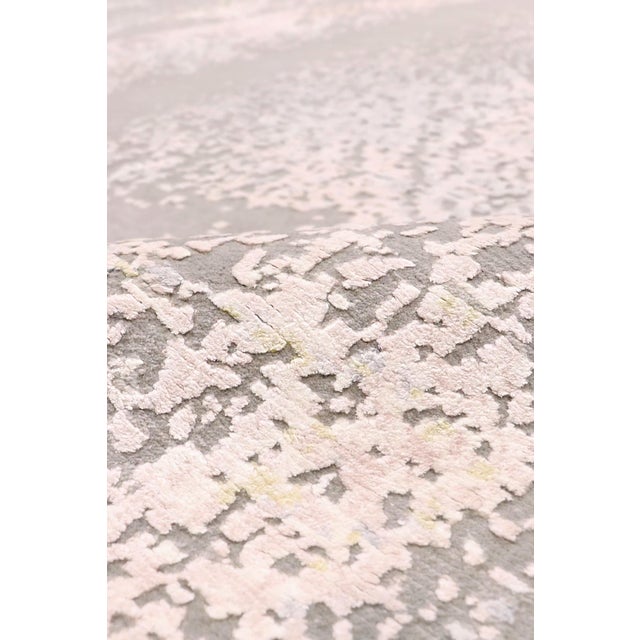 Pasargad Home Modern Taupe Silk & Wool Area Rug- 9' 0'' X 12' 2'' For Sale - Image 4 of 6