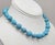 Mid-Century Modern Vintage Signed Crown Trifari Faux-Turquoise Beaded Necklace For Sale - Image 3 of 7
