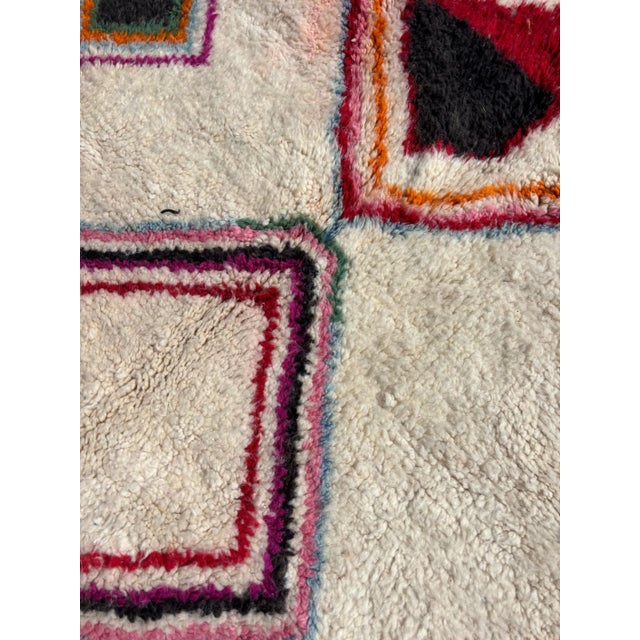 Moroccan Modern Colorful Rug 200x300 Cm, Authentic Moroccan Rug, Berber Carpet, Genuine Wool Rug, Handmade Rug, Beni Ourain Style, Area Rug, For Sale - Image 9 of 12