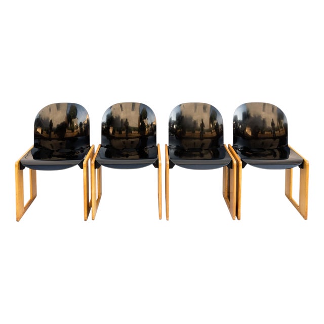 Dialogo Chairs by Afra & Tobia Scarpa for B&B Italia, 1970, Set of 4 For Sale
