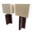 1990s Pair of California Postmodern Sculptural Frosted Resin Table Lamps by Deszign, Inc. For Sale