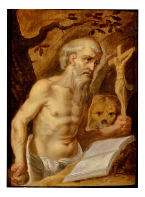 Follower of Prospero Fontana, Saint Jerome, 1590, Oil on Board