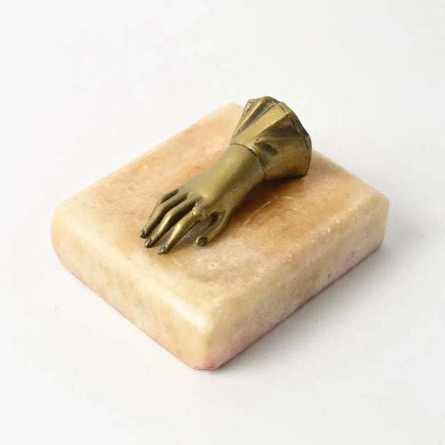 19th Century Victorian Ladies Hand Paperweight For Sale - Image 11 of 11