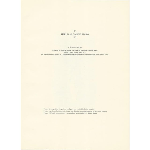 1950s Giorgio Morandi, Flowers in a White Vase, 1957 For Sale - Image 5 of 7