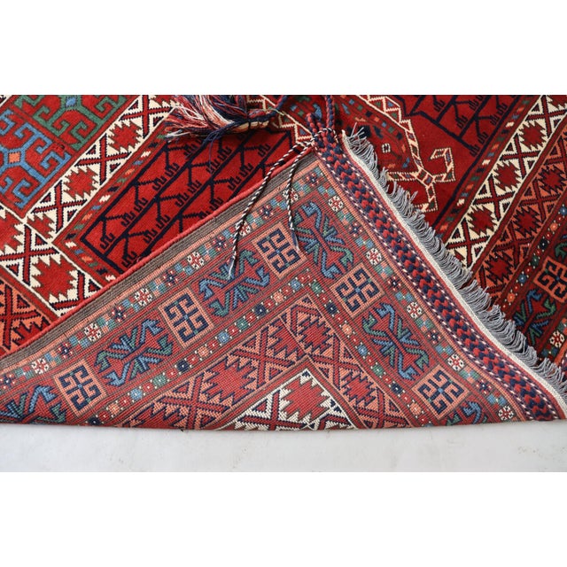 Vintage Afghan Turkmen Hand-Knotted Wool Rug, 1990s For Sale - Image 15 of 18
