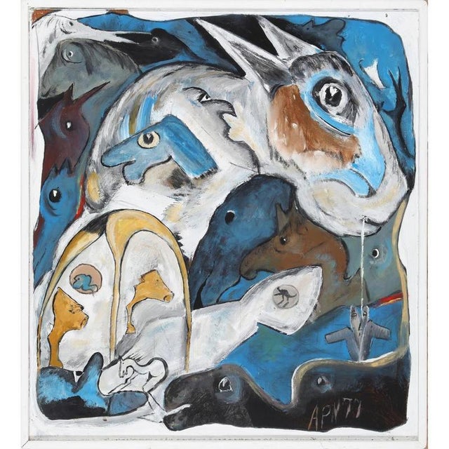 Anton Peter Nielsen, Untitled, Oil on Plywood For Sale - Image 3 of 3