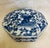 1980s Vintage Blue & White Porcelain Trinket Box For Sale - Image 5 of 9