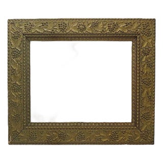 19th C. Picture Frame Gilt Wood & Gesso Antique Victorian Fits 16" X 20" Rabbet Opening For Sale