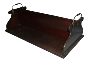 19th Century Georgian George III Mahogany Library Book Shelf Caddy for Partner's Desk