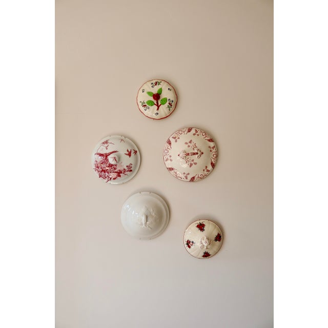 Wall Composition of Soup Tureen Lids in Red Earthenware, 1950s, Set of 5 For Sale - Image 9 of 9