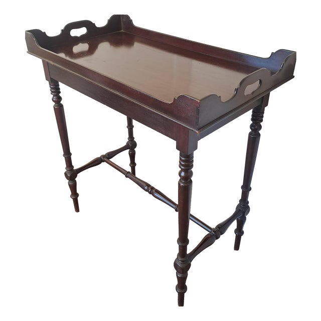 Chippendale Style Mahogany Tray on Stand, 1900s For Sale