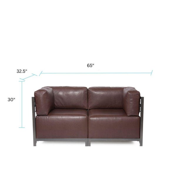Kenneth Ludwig Chicago Axis 2pc Sectional Avanti Pecan Titanium Frame For Sale - Image 4 of 5