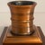 1950’s Solid Bronze Apothecary Mortar and Pestle Mounted on Solid Walnut Presentation Base. For Sale - Image 12 of 13