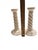 White Vintage Anthony Freeman McFarlin Candlesticks - Pair of White Ceramic Twist Candle Holders With Original Foil Labels For Sale - Image 8 of 9