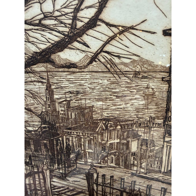 Original Etching Union + Hyde Street, San Francisco For Sale - Image 4 of 12
