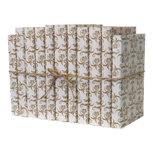 Decorative Books - Golden Vine Paper Wrapped Book Bundle - 1 Foot of Books