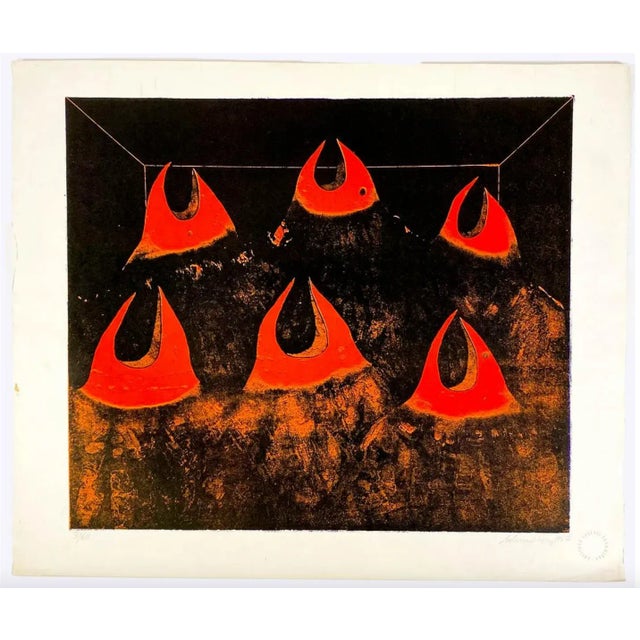 Early work by Lars Gosta (sometimes Goran) Lundberg (born 1938). Singed lower right and dated 1961. Gallerie Lahmuiere...