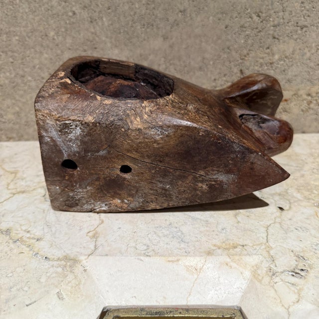 Brown Hand Carved Exotic Wood Abstract Animal Sculpture For Sale - Image 8 of 10