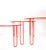 Contemporary Minimalist Red Nesting Tables, 1970s, Set of 3 For Sale - Image 3 of 8
