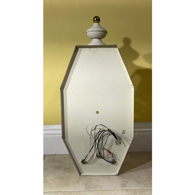 White Single Powder Coated Brass Wall Lantern For Sale - Image 8 of 12