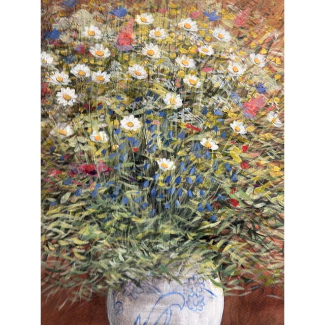 Jan Rhodin, Summer Flowers in a Pot, 1950s, Oil on Panel, Framed For Sale - Image 9 of 17