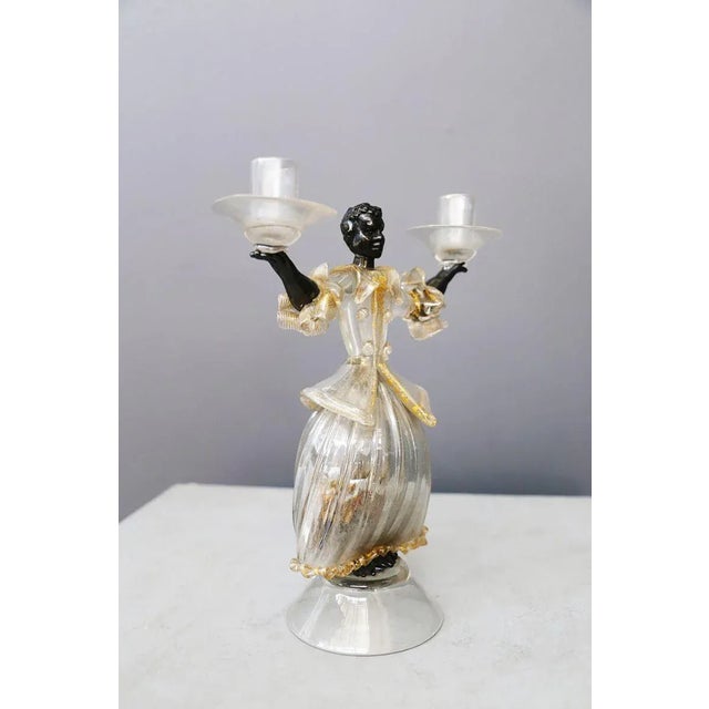 1940s Murano Glass Candleholder by Seguso Vetri d'Arte for Seguso, 1940s For Sale - Image 5 of 6