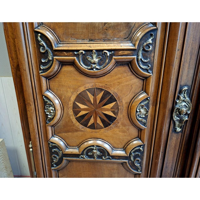 Brown Louis XIV Walnut Wardrobe, 18th Century For Sale - Image 8 of 10