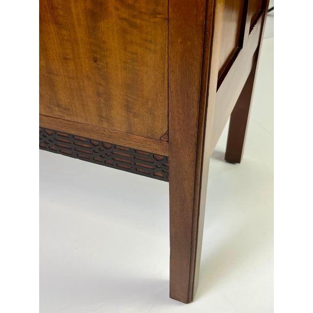 Brown Vintage Regency Style Figured Mahogany Server or Washstand For Sale - Image 8 of 17