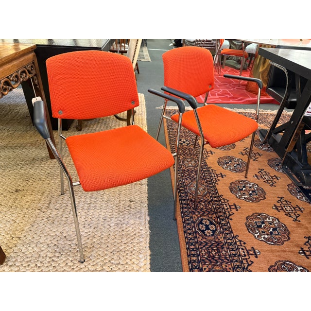 Hightower Modernist Stackable Arm Chairs, Pair For Sale - Image 4 of 12