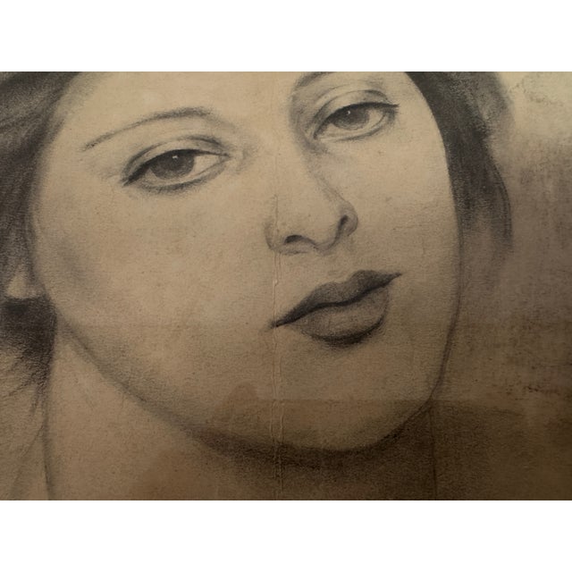 Cosgrove, Portrait Study of a Young Woman, 1957, Pencil on Paper, Framed For Sale - Image 3 of 11