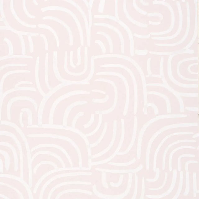 Sample - Schumacher x BACKDROP New Beat Wallpaper in Light Beige For Sale