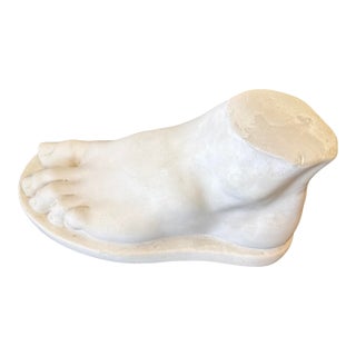 Vintage Italian Decorative Roman Foot Plaster Sculpture. For Sale