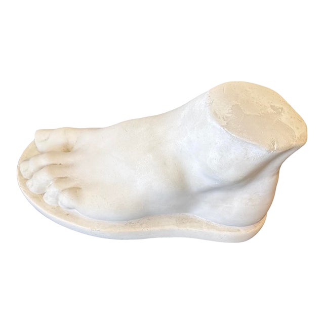 Vintage Italian Decorative Roman Foot Plaster Sculpture. For Sale