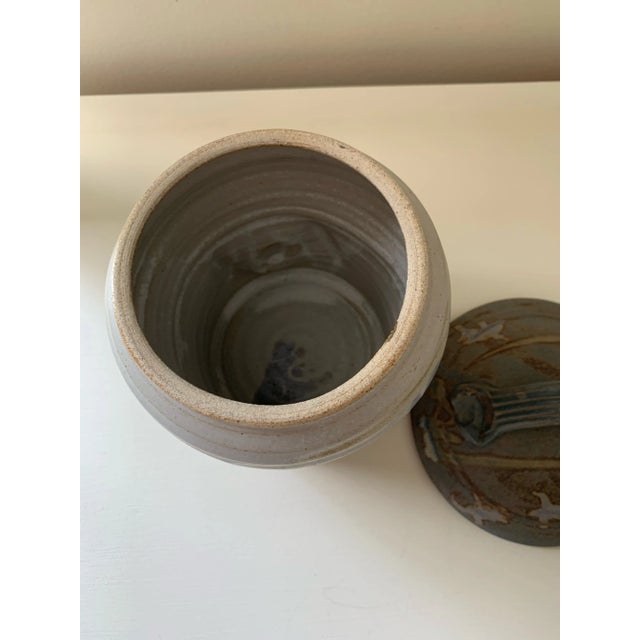 Artist Studio Pottery Lidded Jar For Sale - Image 4 of 11