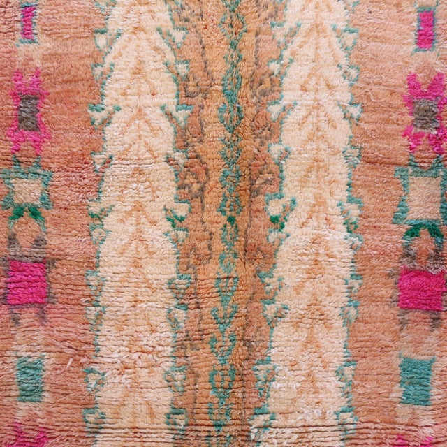 Moroccan Handwoven Tribal Rug - 4'8" X 9'3" Ft For Sale - Image 4 of 7