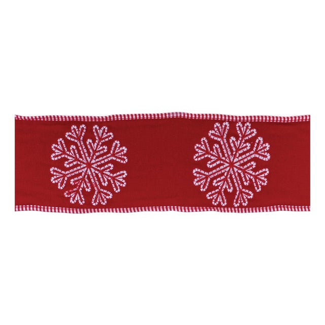 Snowflake Outline Ribbon 4" x 5 yds. For Sale