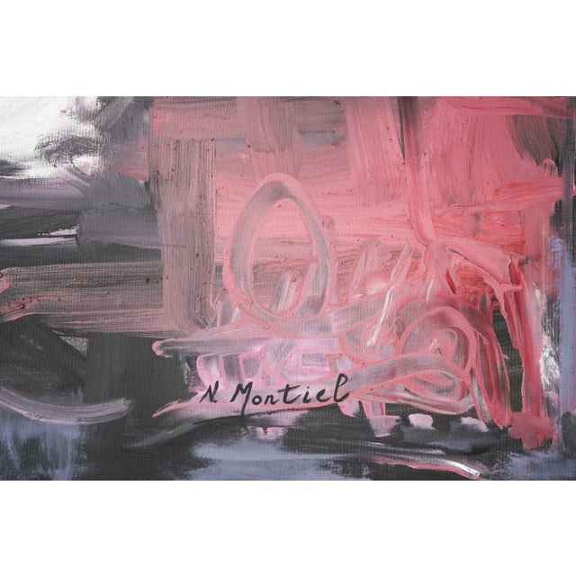 Gray N. Montiel, Abstract Composition, Oil on Canvas For Sale - Image 8 of 12